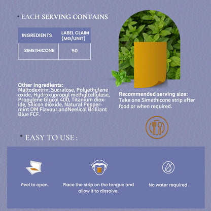 Simethicone Oral Strips