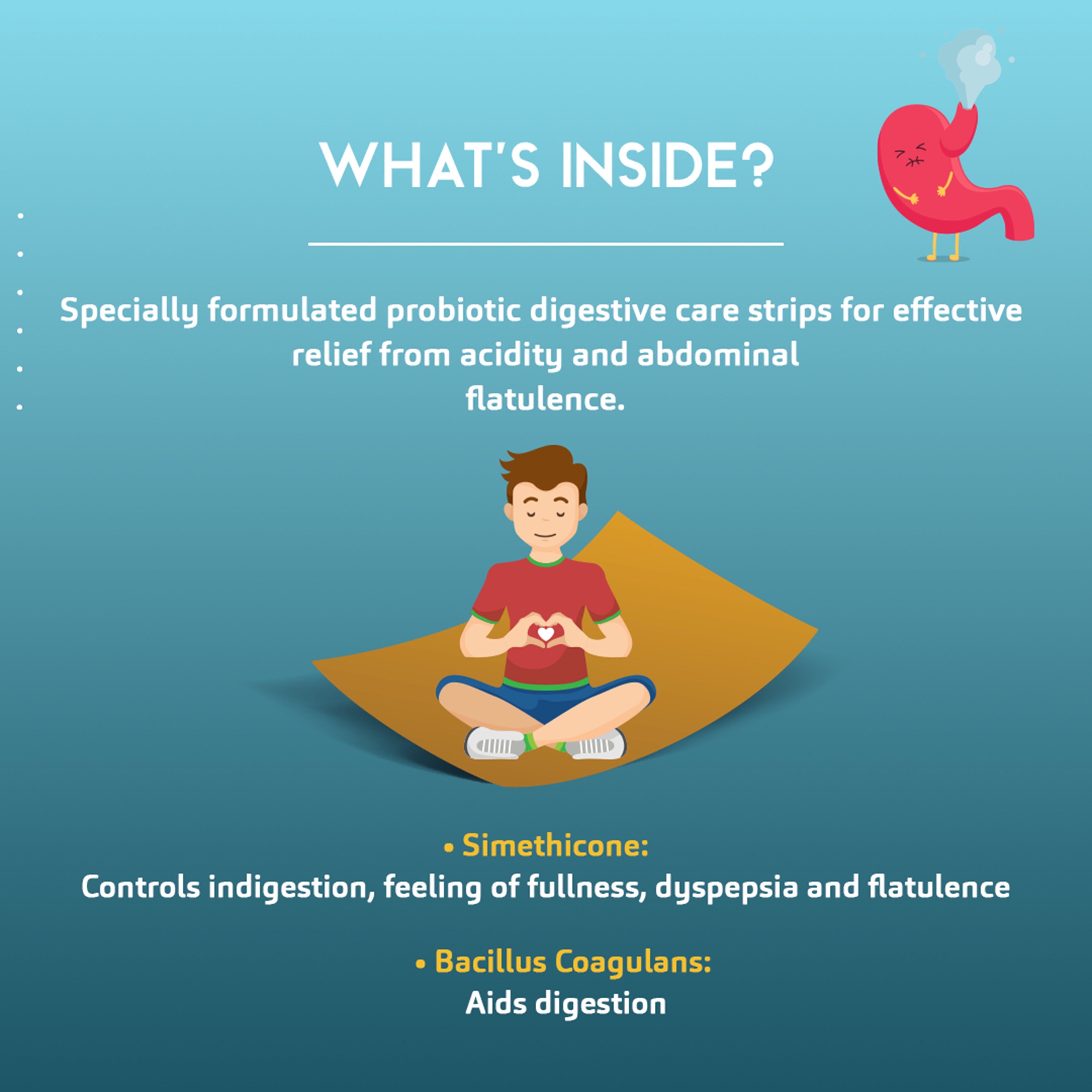 Simethicone Bacillus Oral Strips